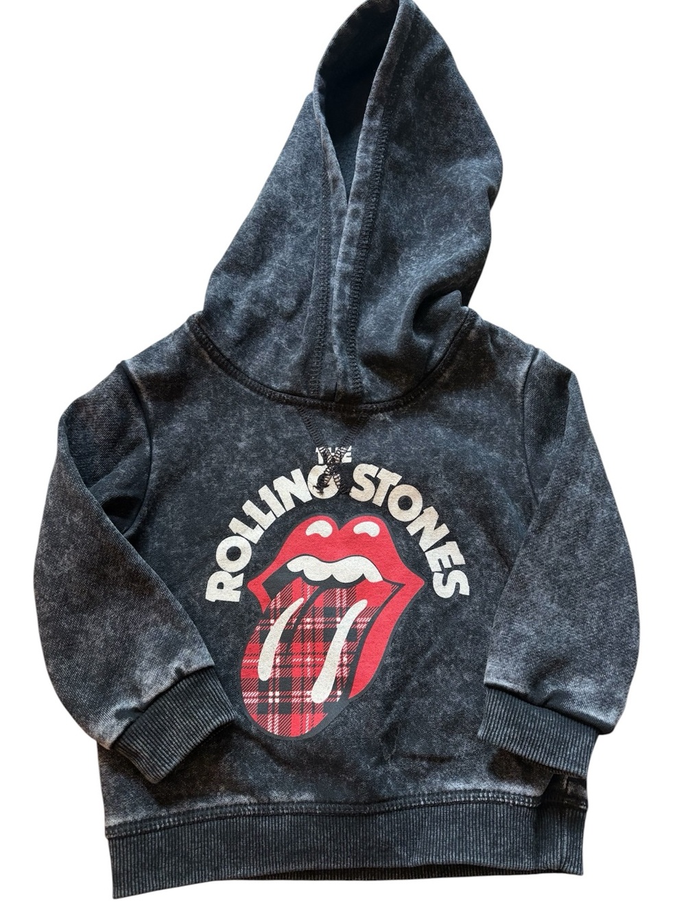Rolling Stones Baby Hoodie 12M Acid Wash Mineral Wash Graphic Sweatshirt EUC
